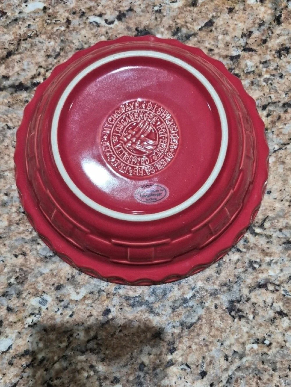 Longaberger Small Pie Plate 7 1/4